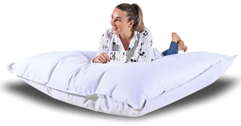 Sedací vak vankúš biely EMI