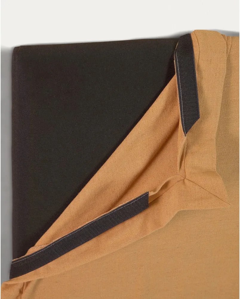 Čalúnené čelo postele v horčicovej farbe 206x106 cm Tanit – Kave Home