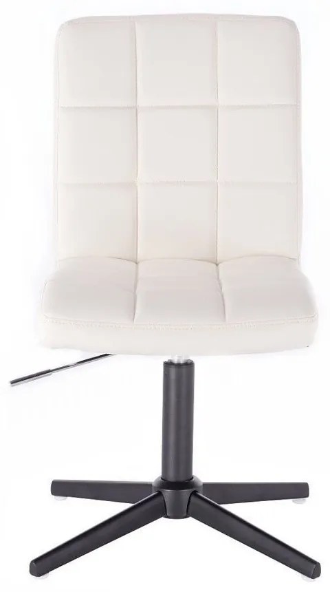 LuxuryForm DESIGN Stolička TOLEDO na čiernom kríži - biela