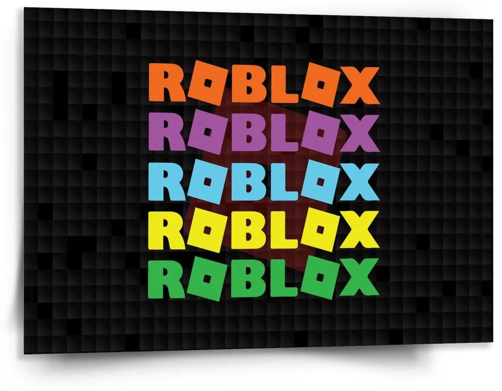 Sablio Obraz ROBLOX Farebný text - 150x110 cm