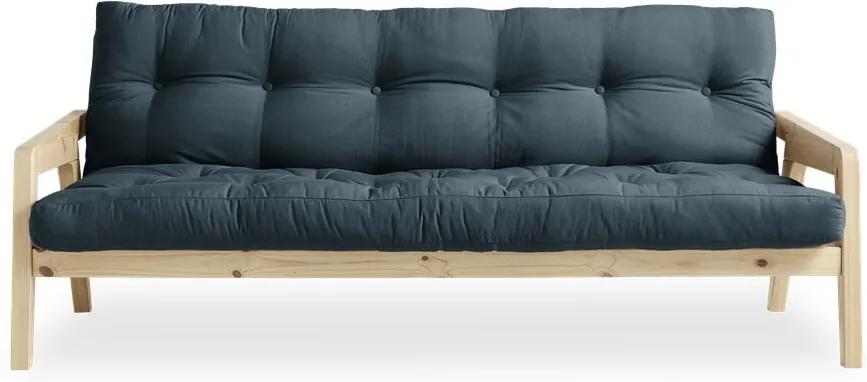 Variabilná rozkladacia pohovka s futónom v petrolejovomodrej farbe Karup Design Grab Natural/Petrol Blue