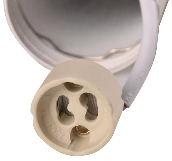 Luster na lanku BAMBOO 1xGU10/10W/230V biela