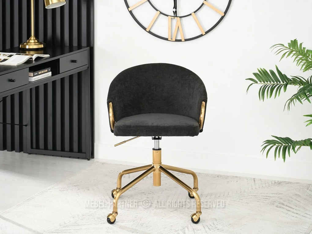 Stolička Carma B (čierna + zlatá). Akcia -19%. Vlastná spoľahlivá doprava až k Vám domov. 1110492