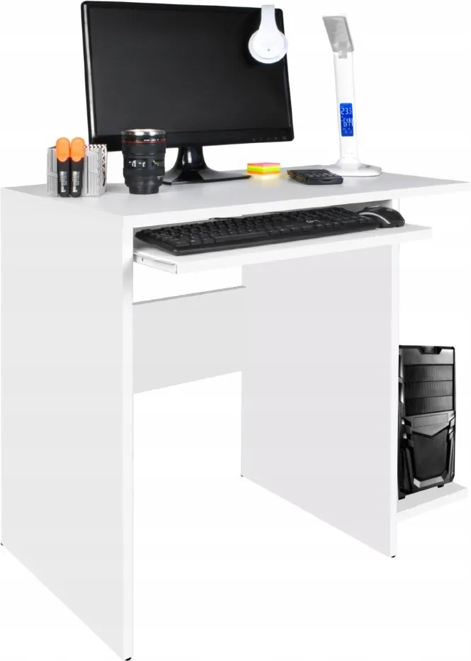 ISO Stôl na PC Modern, 80x50x75cm, biela, 8701