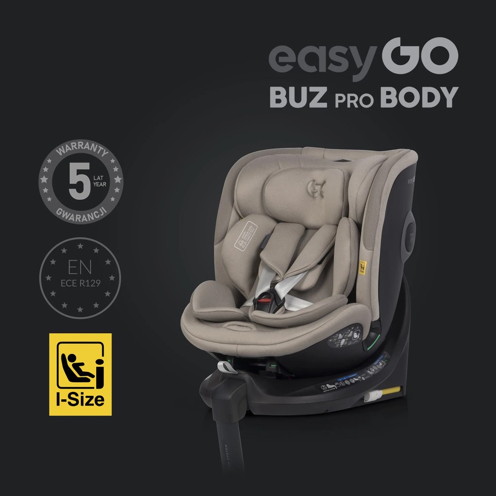 Súprava autosedačky EasyGo Buz Xtd Pro a Buz Pro Body 2 v 1 Taupe