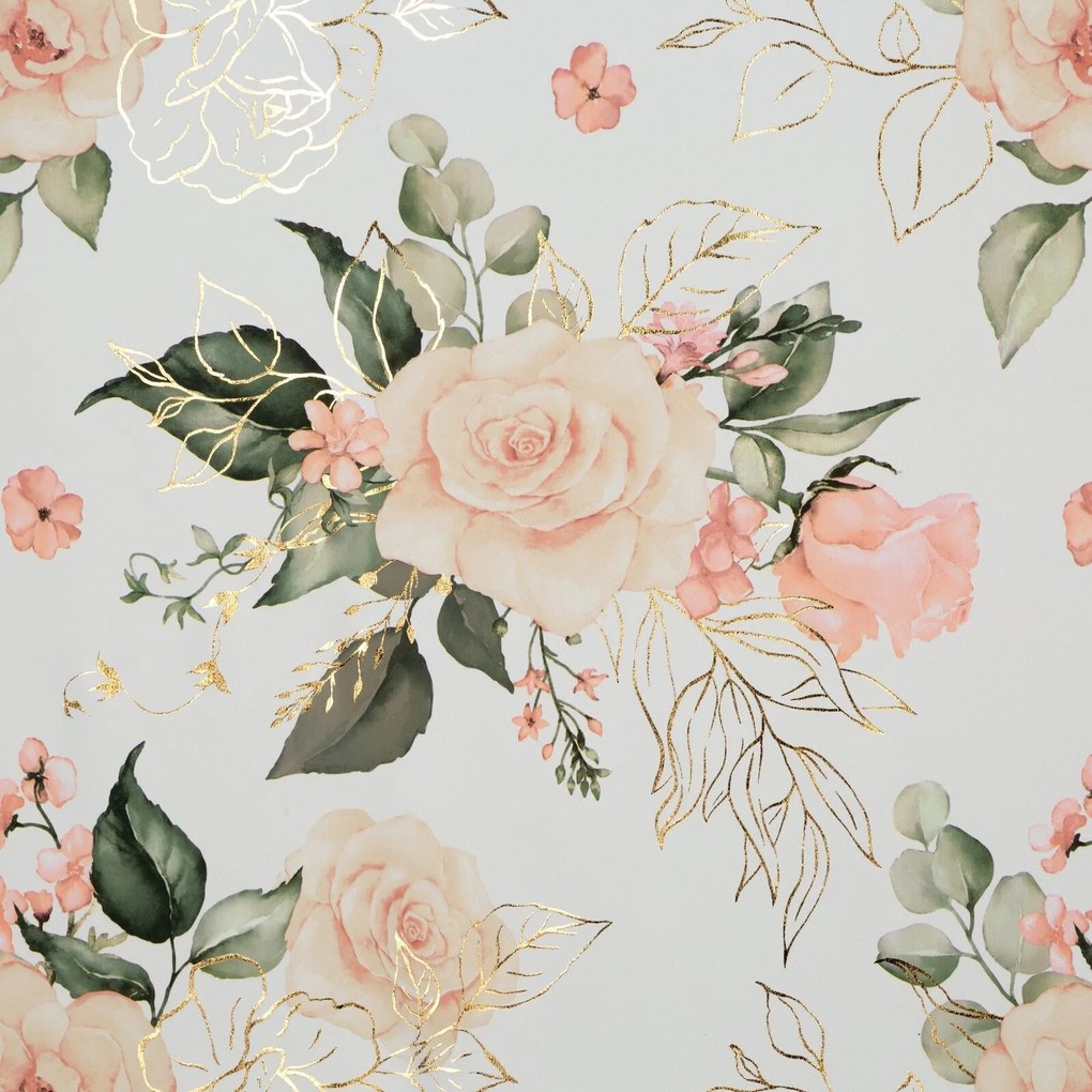 ZÁVES NA PÁSKE ROSE 135X270 CM VZOROVANÁ