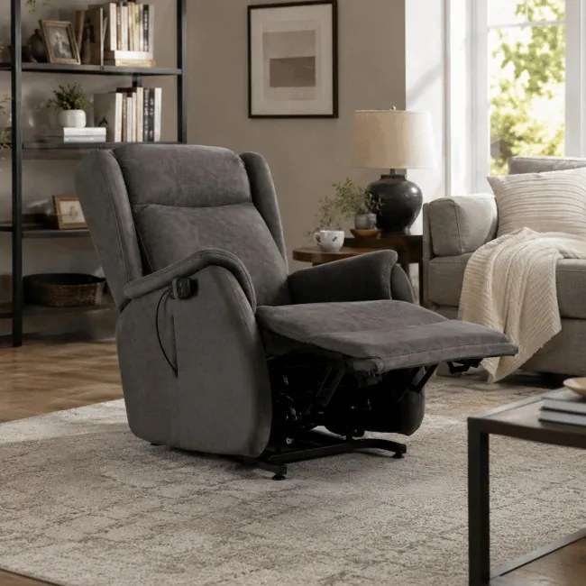 Polohovacie kreslo čierne, elektrické TV-L8902 BK3