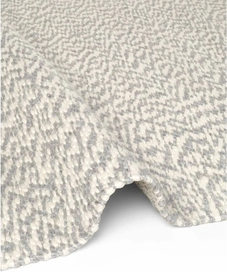 Svetlosivý/krémový ručne tkaný vlnený koberec 140x200 cm Lyon Beans – Elle Decoration
