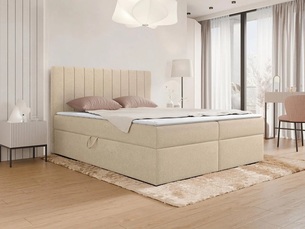 Kontinentálna manželská posteľ Timzemt, Rozmer postele: 160x200, 111-potahy: Lima 46