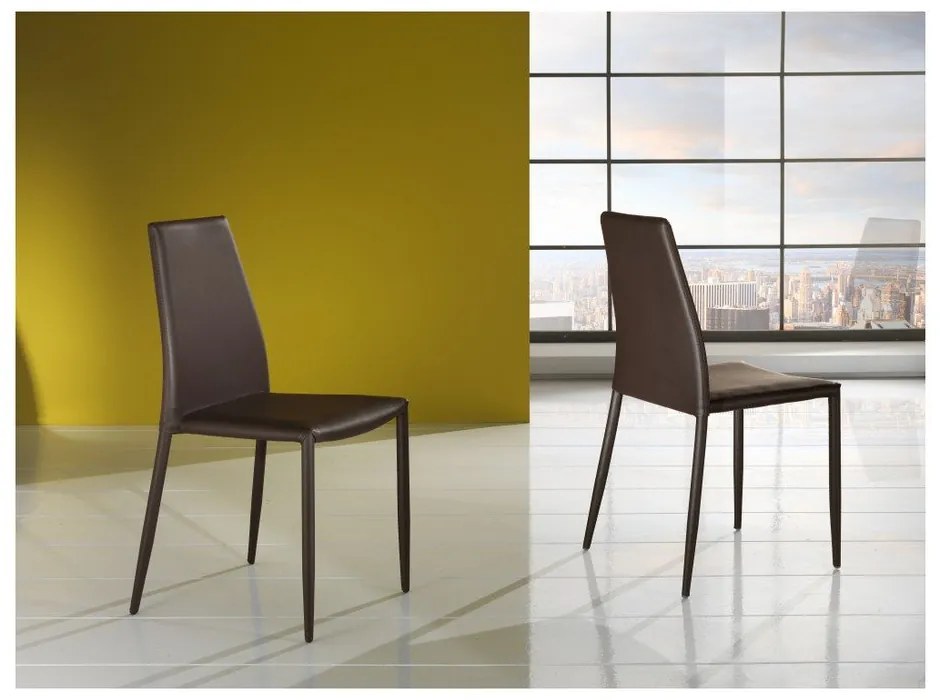 Hnedé jedálenské stoličky v súprave 2 ks Lion – Tomasucci