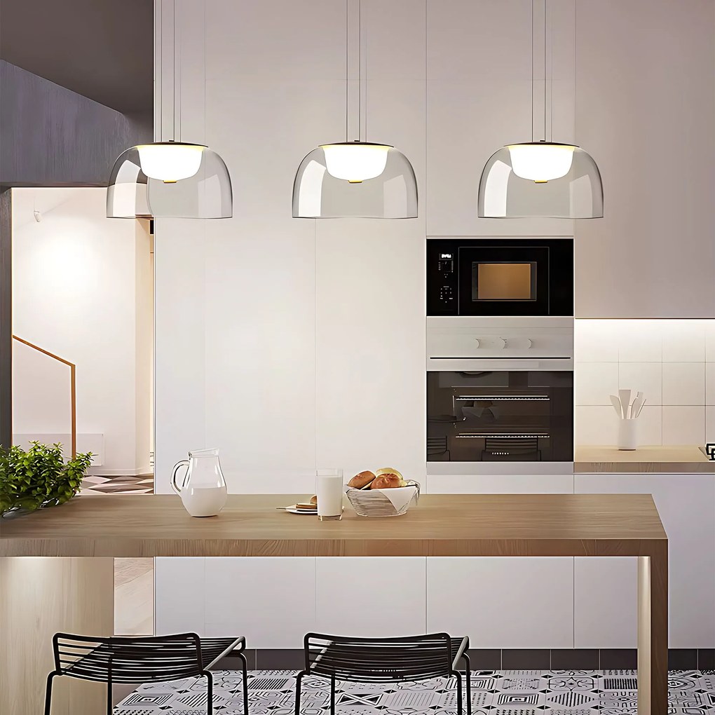 Závesný LED luster APP1690-1PC B číry/neutrálna biela