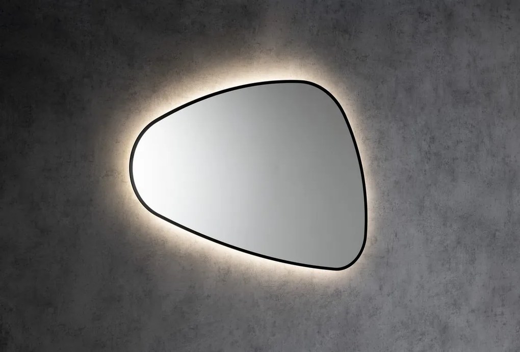 Sapho Sapho, ELENA LED podsvietené zrkadlo 20W, 68x96cm, čierna mat, 30574CI