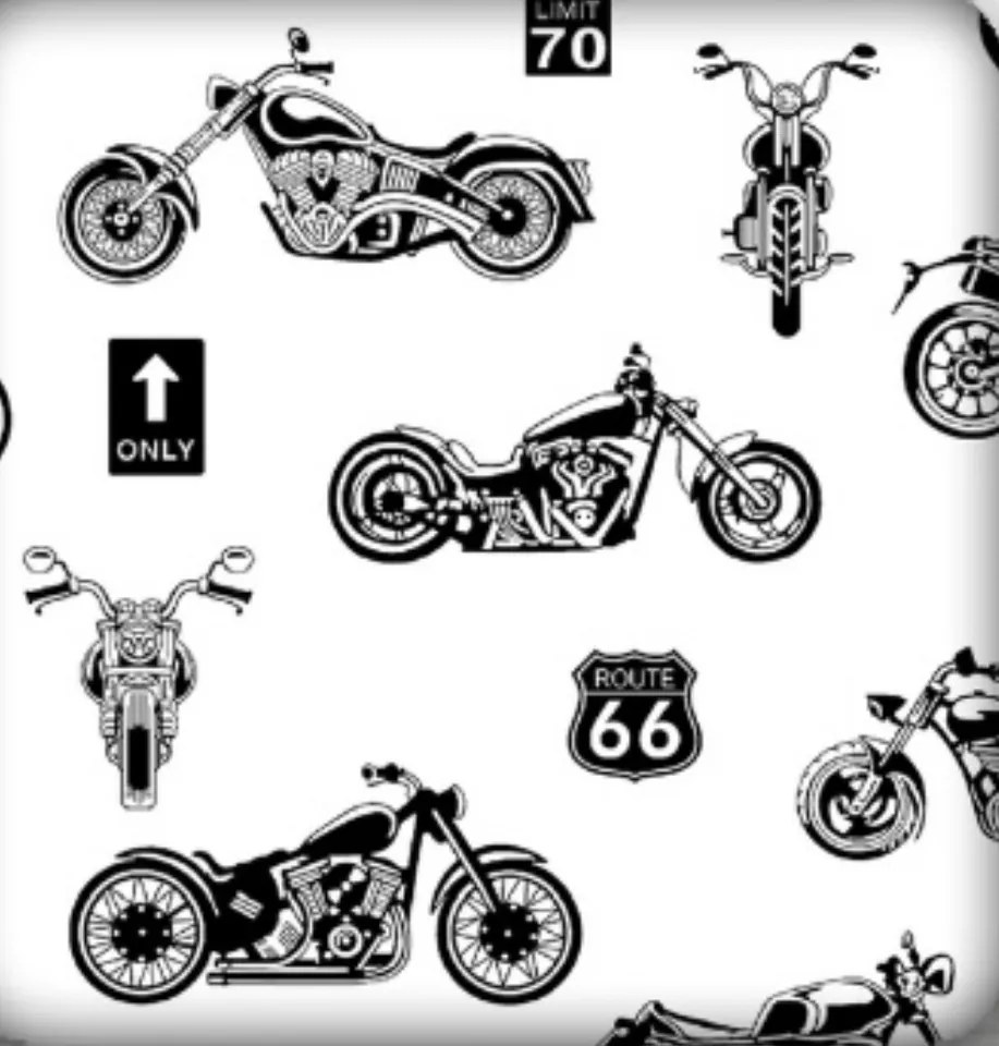 Obliečky bavlnené Motorky - 1x vankúš 65x45cm, 1x paplón 130x90cm