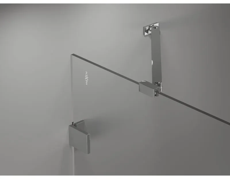 Mexen Lunar, výklopný sprchový kút ľavý 95 x 90 cm, 8mm číre sklo, chrómový profil, 834-095-090-01-00-L