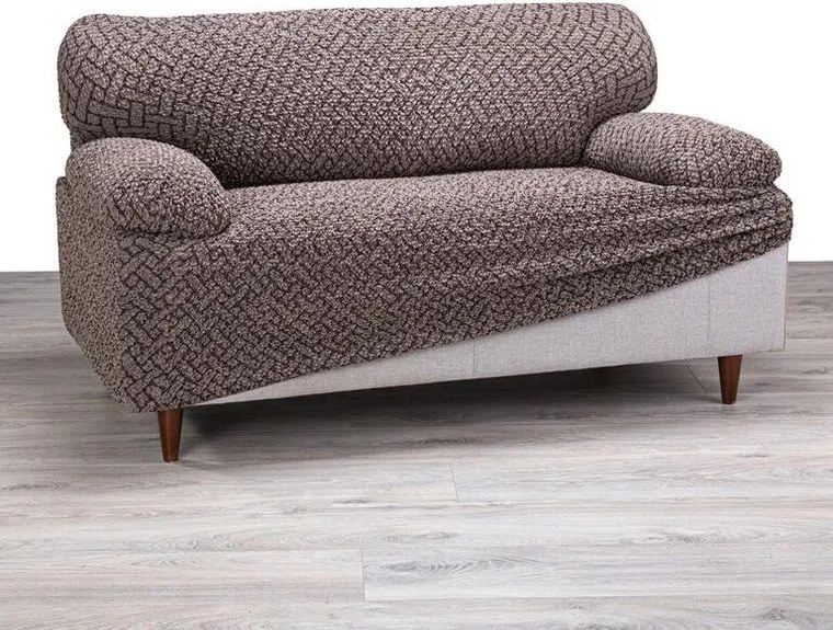 Bielastické poťahy VENEZIA hnedá trojkreslo (š. 170 - 220 cm)