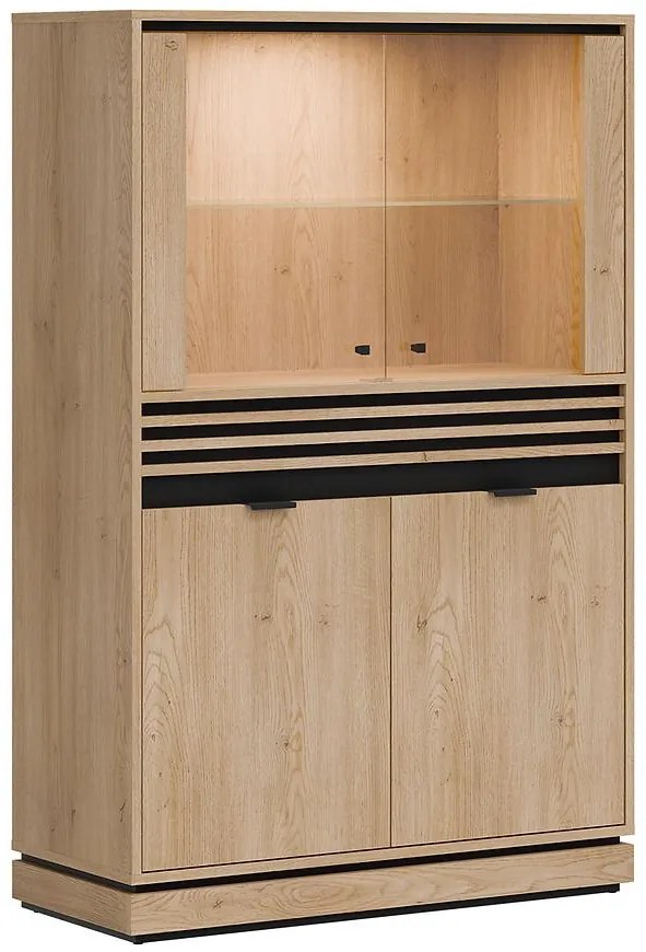 Vitrína nízky L/P Ferro FE04 dub crem torro