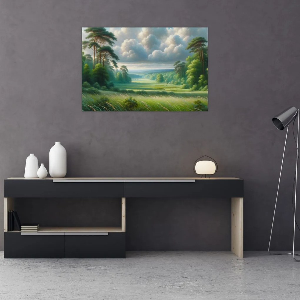 Obraz - Zelená krajina (90x60 cm)