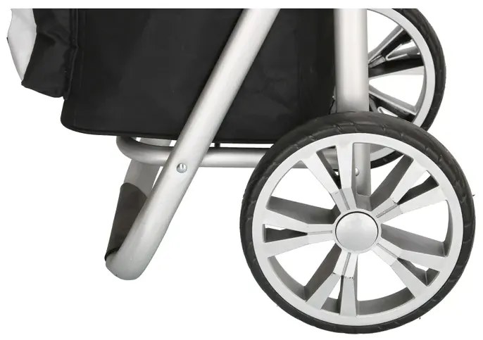 Beagles Čierno-biely nastaviteľný vozík na kolieskach “Hercules“