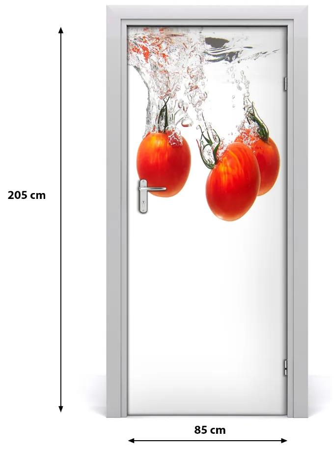 Fototapeta na dvere samolepiace paradajky pod vodou 85x205 cm