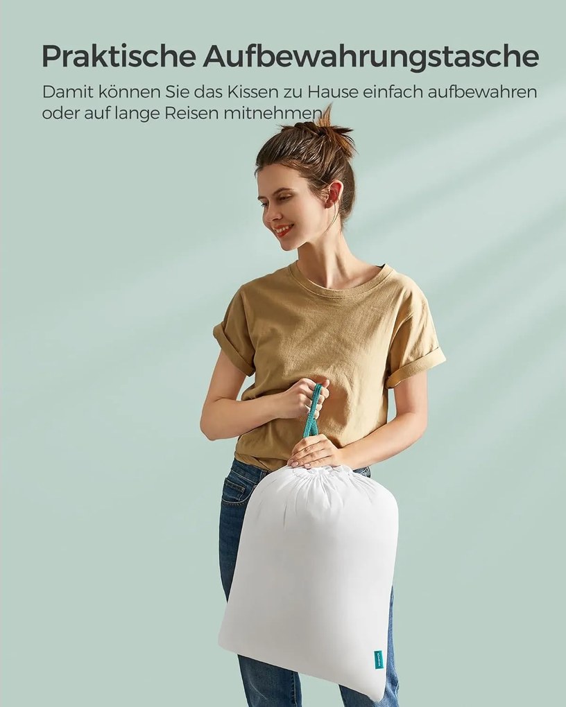 Vankúš 80 x 80 cm, náplň 1500 g, s úložným vakom, biely