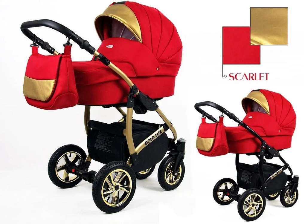 Kombinovaný kočík Raf-pol Gold lux - Scarlet (2-kombinácia)