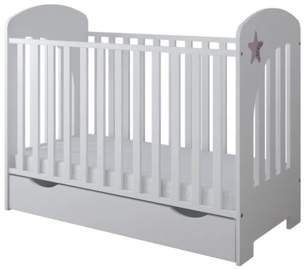 Detská postieľka STAR 120x60, so zásuvkou- VIAC FARIEB
