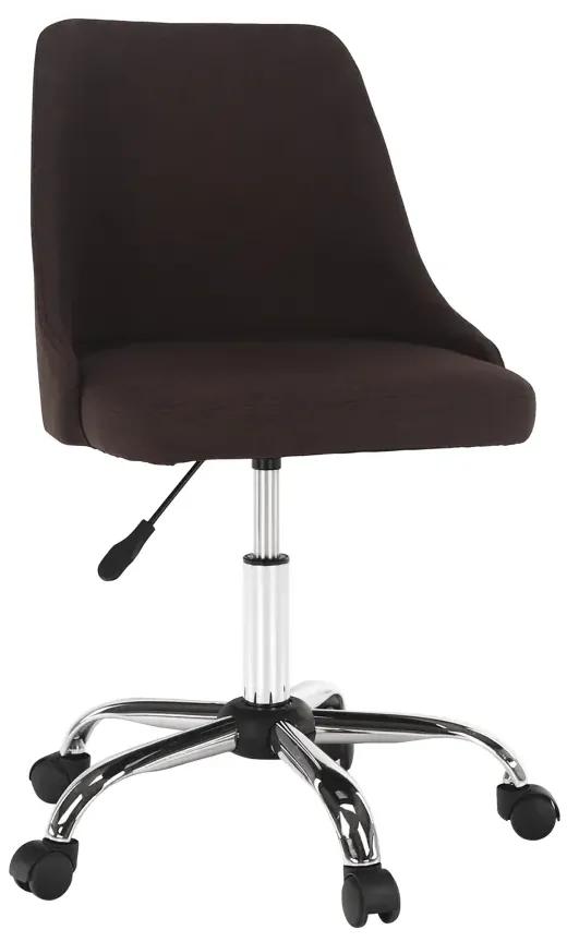 Kancelárska stolička, hnedá/chróm, EDIZ