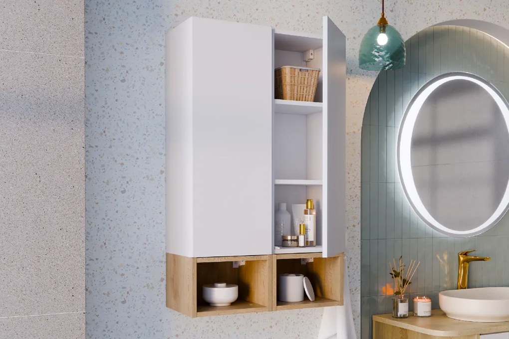 Comad Doplnková kúpeľňová skrinka nízka Aster White 30 biela