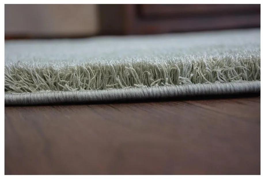 Luxusný kusový koberec Shaggy Azra zelený kruh 60cm