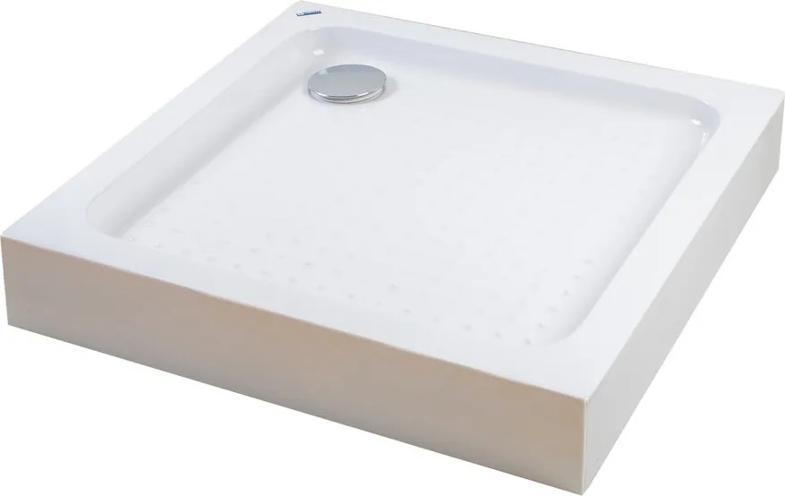 Almagro 80x80x13,5 cm Štvorcová, akrylová sprchová vanička, so sifonom