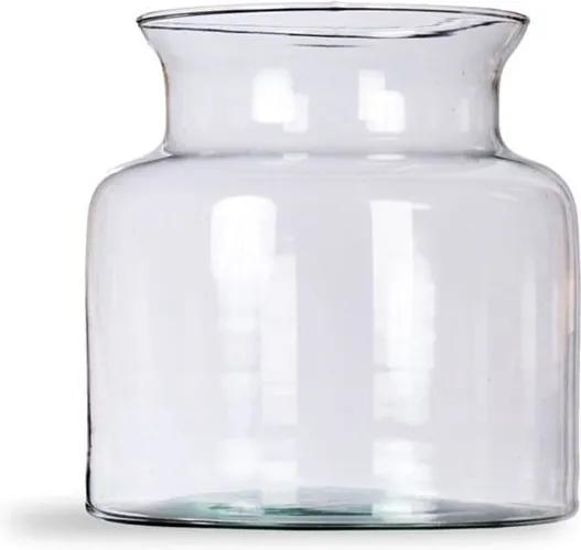 Váza z ručne fúkaného recyklovaného skla Garden Trading Broadwell, výška 19 cm
