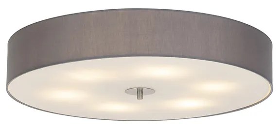 Rustikálne stropné svietidlo sivé 70 cm - Drum