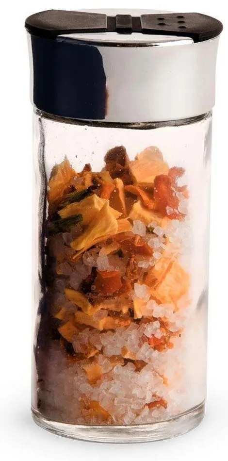 Súprava 6 ks koreničiek, sklenené, s čiernym viečkom a sypátkom, 6 x 100 ml SPICE BLACK