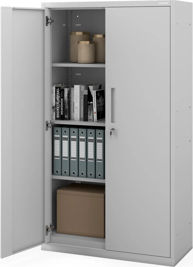 Kovová modulárna multifunkčná skriňa na podstavci sivá MEGAN 1600 x 900 x 400 mm