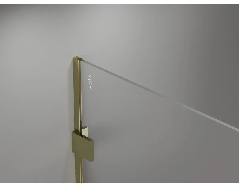 Mexen Lunar sprchová stena pravá 50 x 200 cm, 8mm číre sklo, zlatá lesklá, 830-050-000-50-00-P