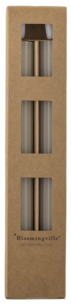 Bloomingville LED sviečka Ponza Nature – set 2 ks