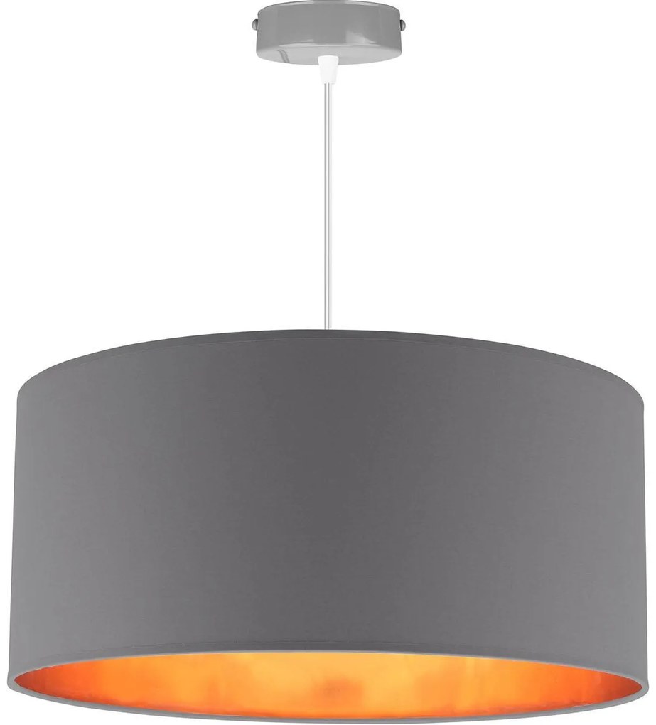 Závesné svietidlo Shade, 1x textilné tienidlo (výber zo 4 farieb), (výber z 3 farieb konštrukcie), (fi 44cm), g