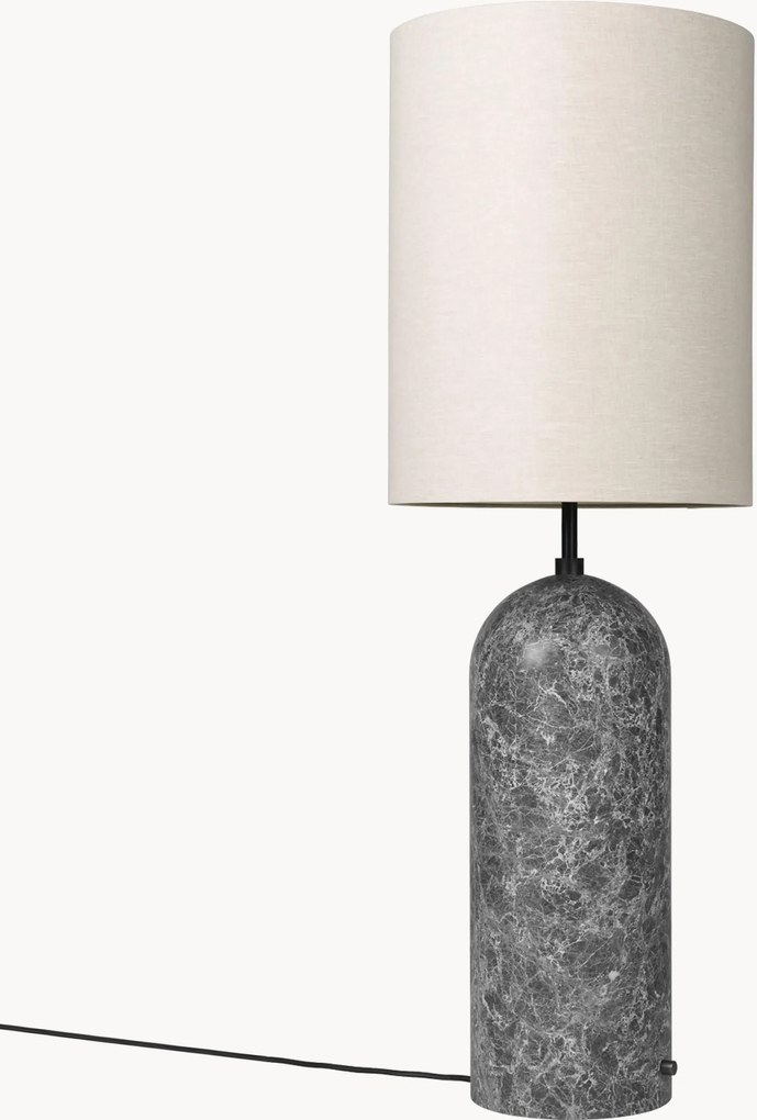 Stmievateľná stojacia lampa's mramorovým podstavcom Gravity, V 130 cm