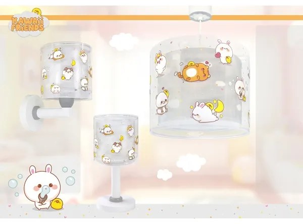 Dalber 41761E - LED detská lampička KAWAII FRIENDS 1xG4/4W/230V sivá