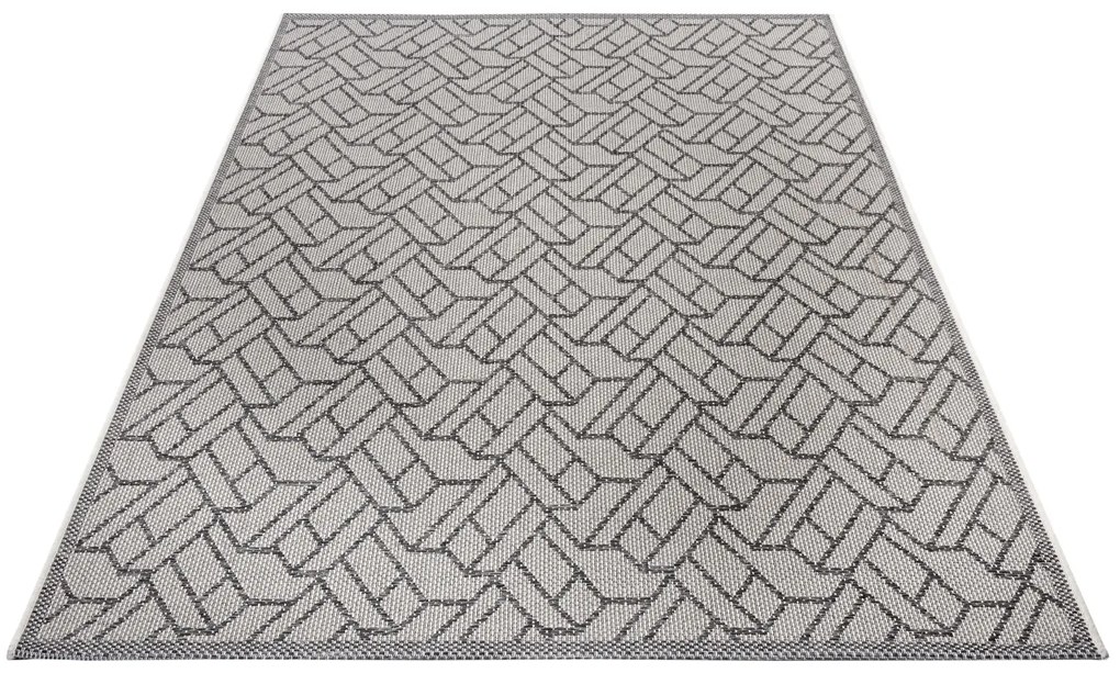 Kusový koberec Clyde 105911 Eru Beige Grey – na von aj na doma, 115x170, šedá, chodba / predsieň, Hanse Home