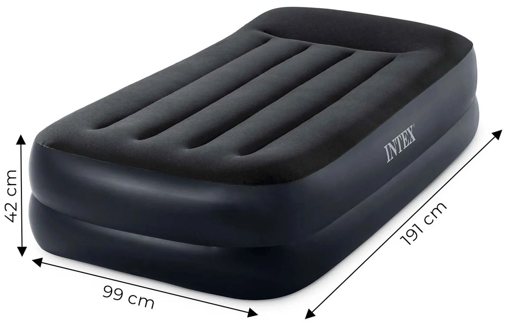 Nafukovací matrac pre jednu osobu 191x99x42 cm s integrovanou elektrickou pumpou INTEX 64122