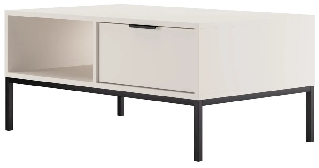 Konferenční stolek Austin 100 cm černý/bílý