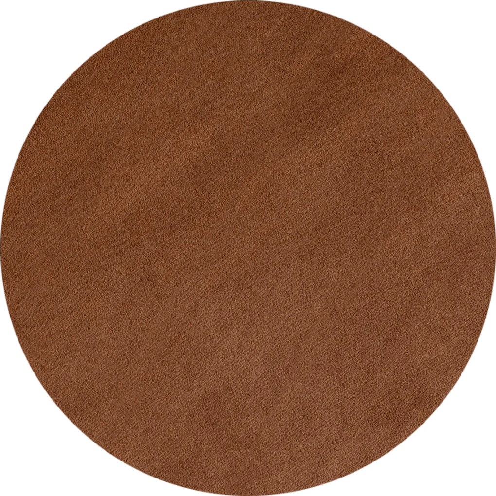 Ayyildiz, Kusový koberec Sky 5400 Brown kruh, 120x120 (priemer) kruh, hnedá, obývacia izba