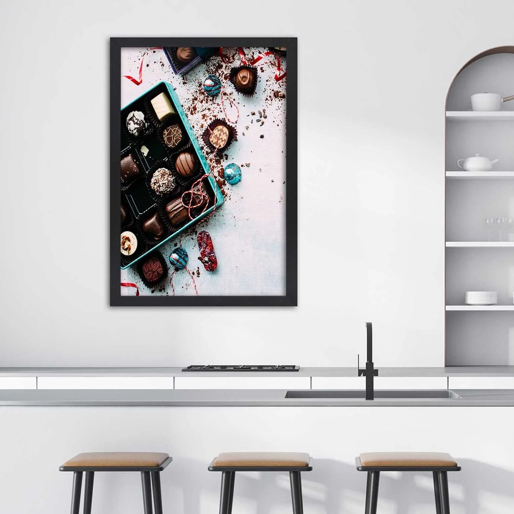 Gario Plagát Farebné pralinky Farba rámu: Bez rámu, Rozmery: 60 x 90 cm