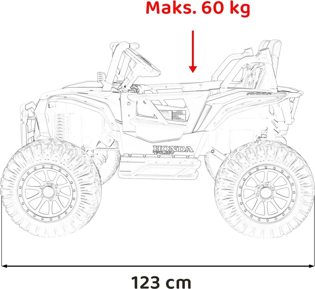 Ramiz HONDA Talon 4x4 terénne vozidlo Čierna