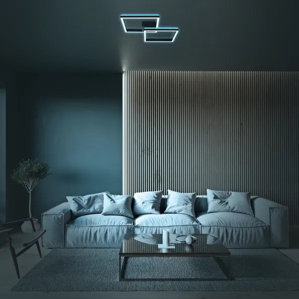 Brilo - LED RGBW Stmievateľný prisadený luster FRAME 2xLED/17W/230V 2700-6500K+ DO