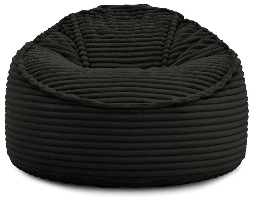 Čierny menčestrový sedací vak Socrate – Bobochic Paris