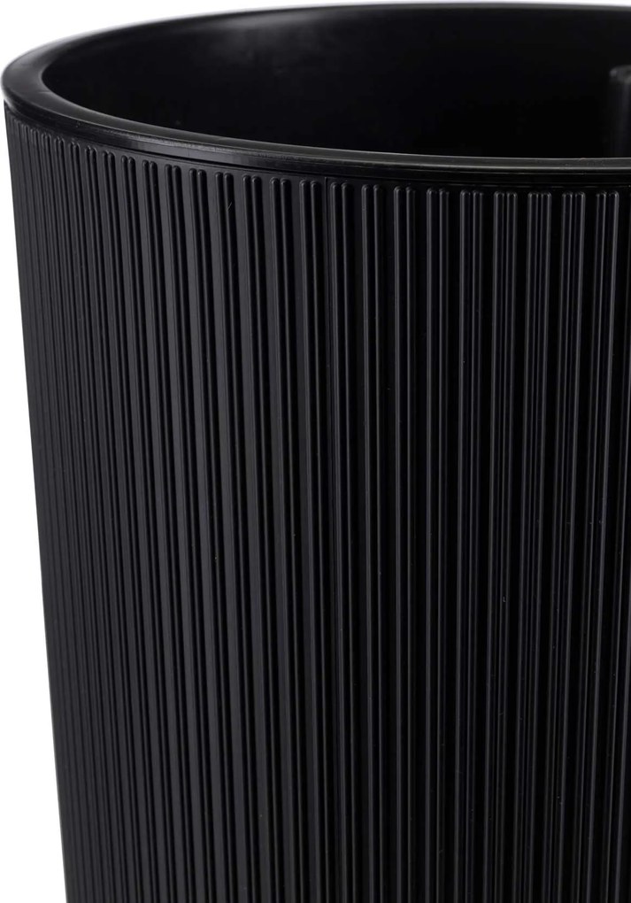 PLASTOVÝ KVETINÁČ URBANIKA ECO SADA 2KS 57X30 CM+46,6X25,5 CM ČIERNA