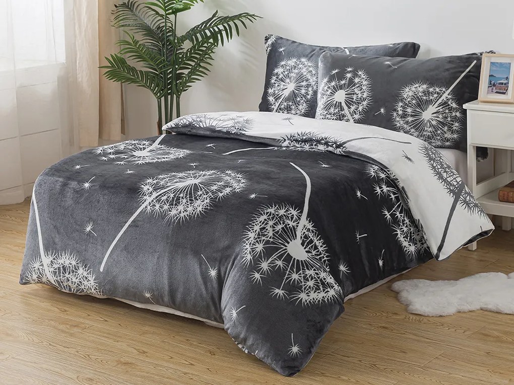 XPOSE® Mikroplyšové obliečky PÚPAVY DUO Exclusive - sivé/biele