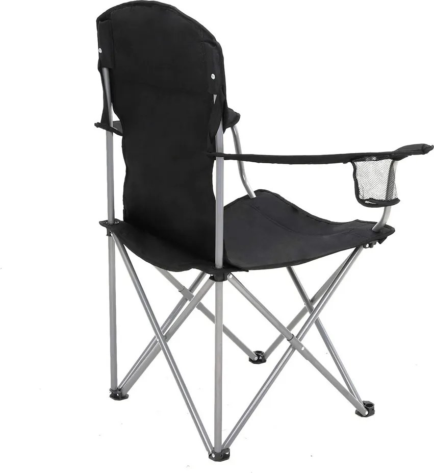 Kempingové stoličky NOMAD, set 2ks, čierna SongmicsHome
